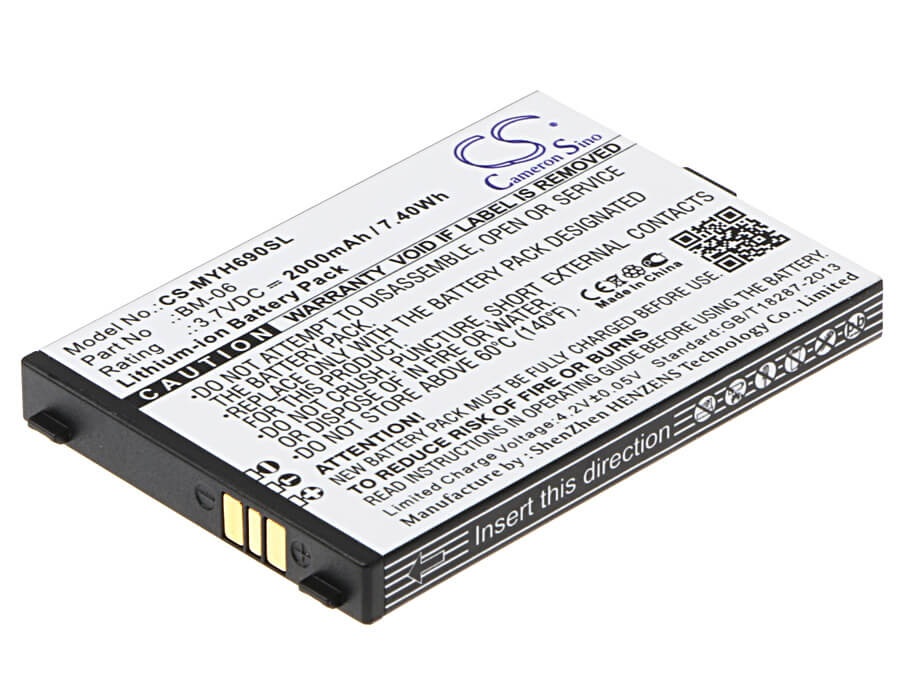 3.7V, 2000mAh, Li-ion Battery fits Myphone, Hammer Iron, H-smart, 7.4Wh
