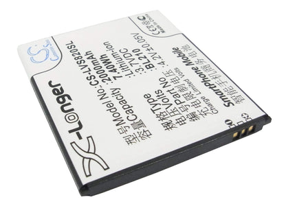 3.7V, 2000mAh, Li-ion Battery fits Lenovo, A656, A658t, 7.4Wh