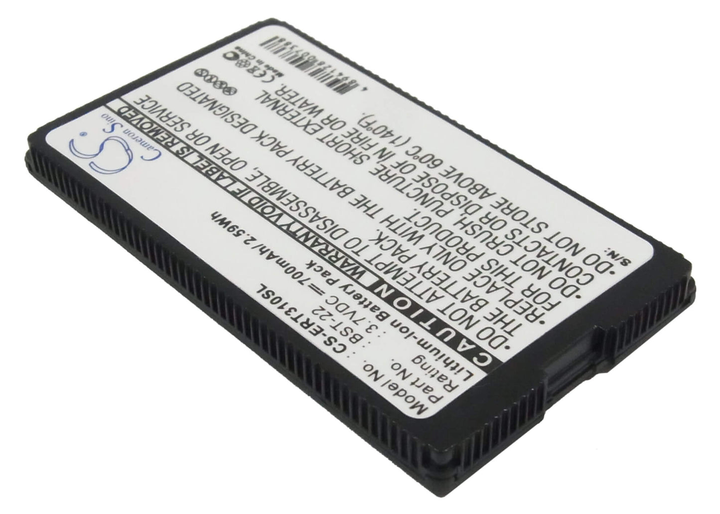 3.7V, 700mAh, Li-ion Battery fits Sony Ericsson, T300, T306, 2.59Wh
