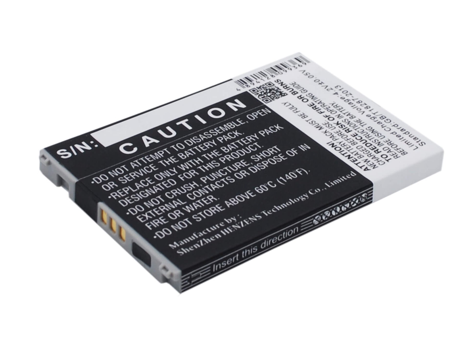 3.7V, 1700mAh, Li-ion Battery fits Verizon, C771, Commando C771, 6.29Wh