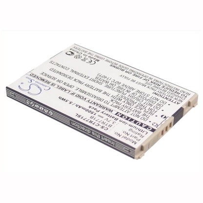 3.7V, 1500mAh, Li-ion Battery fits Casio, C771, Gzone Commando C771, 5.55Wh