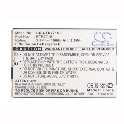 3.7V, 1500mAh, Li-ion Battery fits Casio, C771, Gzone Commando C771, 5.55Wh