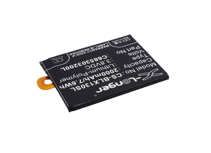 3.8V, 2000mAh, Li-Polymer Battery fits Blu, Win Jr Lte, X130, 7.6Wh