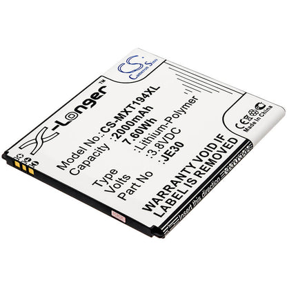 3.8V, 2000mAh, Li-Polymer Battery fits Motorola, Moto E5 Play Go Edition, Moto E5 Play Go Edition Dual S, 7.6Wh