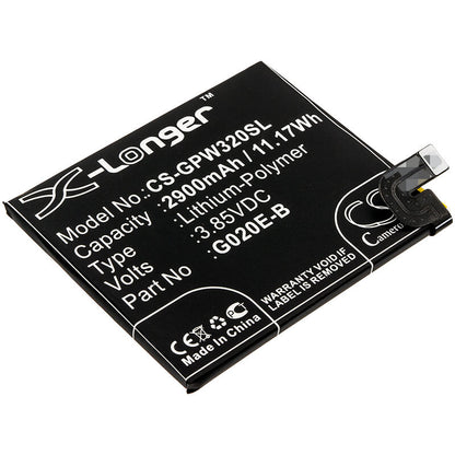 3.85V, 2900mAh, Li-Polymer Battery fits Google, G020e, G020f, 11.165Wh