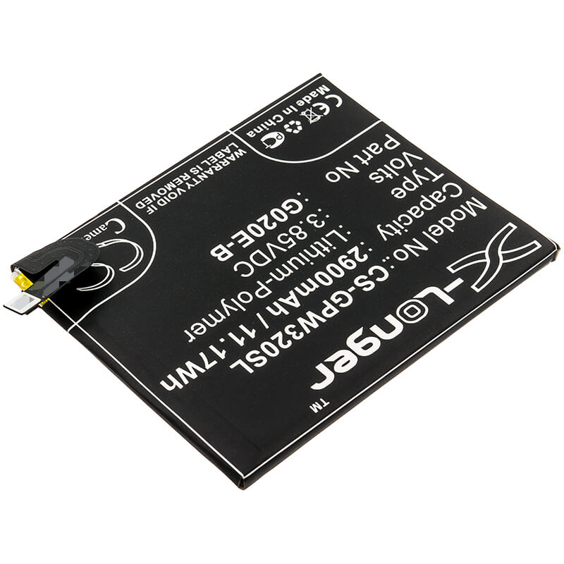 3.85V, 2900mAh, Li-Polymer Battery fits Google, G020e, G020f, 11.165Wh