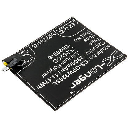 3.85V, 2900mAh, Li-Polymer Battery fits Google, G020e, G020f, 11.165Wh