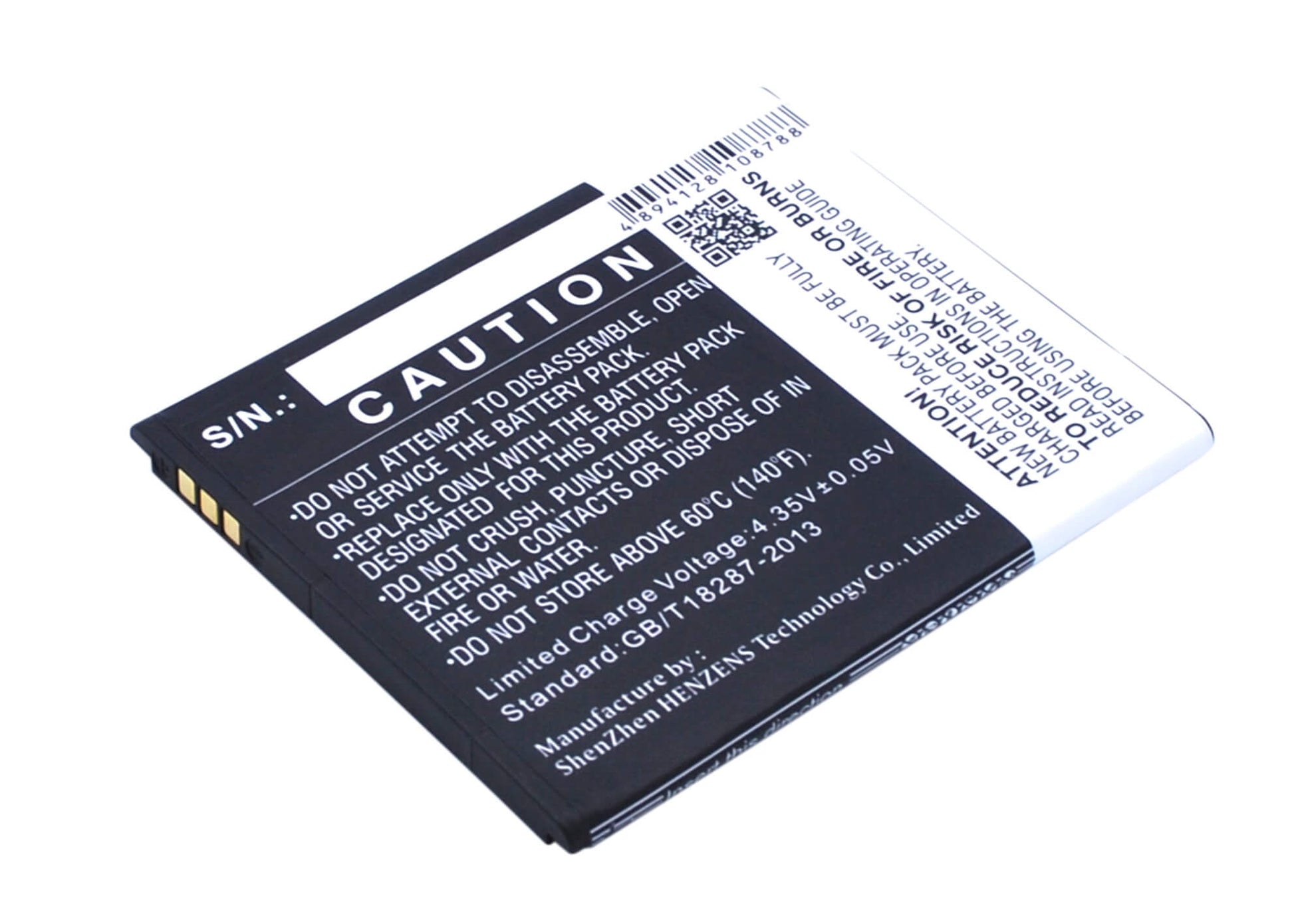 3.8V, 1800mAh, Li-ion Battery fits Kazam, Thunder 345 Lte, Thunder 345l, 6.84Wh