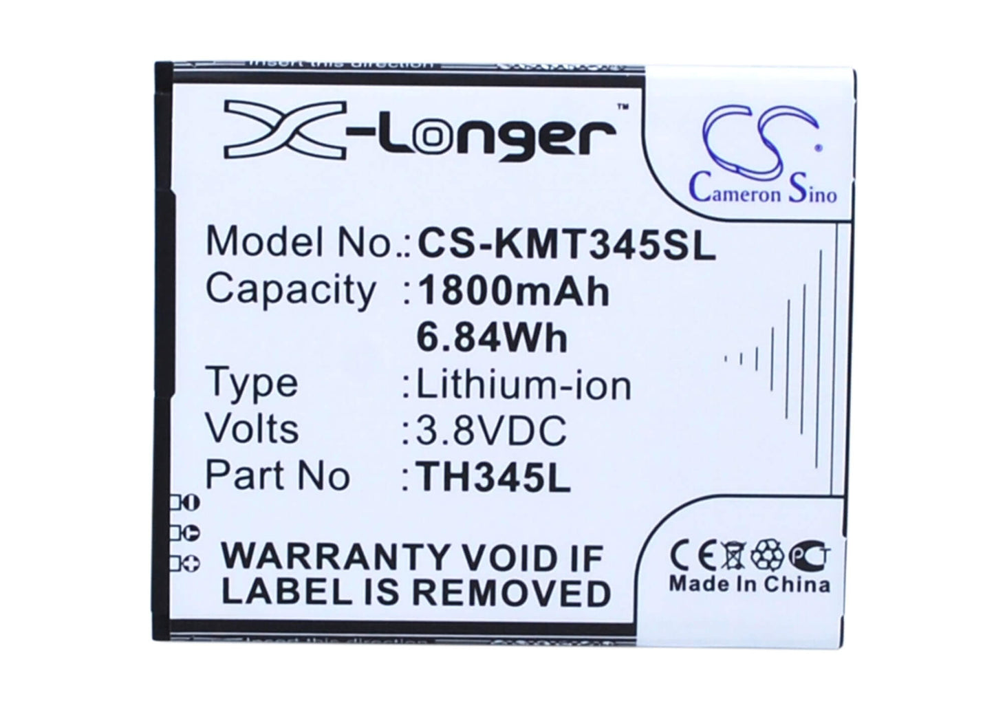 3.8V, 1800mAh, Li-ion Battery fits Allview, C6, C6 Quad 4g, 6.84Wh