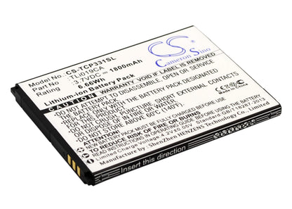 3.7V, 1800mAh, Li-ion Battery fits Tcl, P331m, 6.66Wh