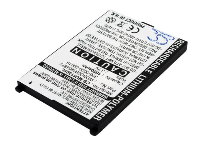 3.7V, 1600mAh, Li-Polymer Battery fits Mwg, P3811, P3812, 5.92Wh