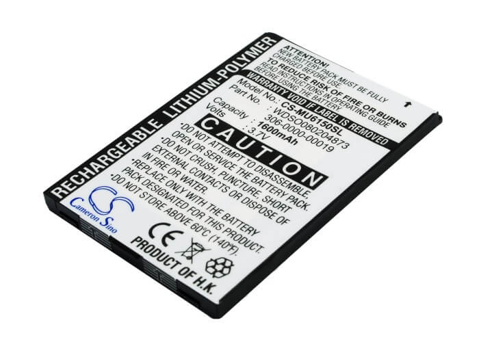 3.7V, 1600mAh, Li-Polymer Battery fits Anow, Q200, 5.92Wh