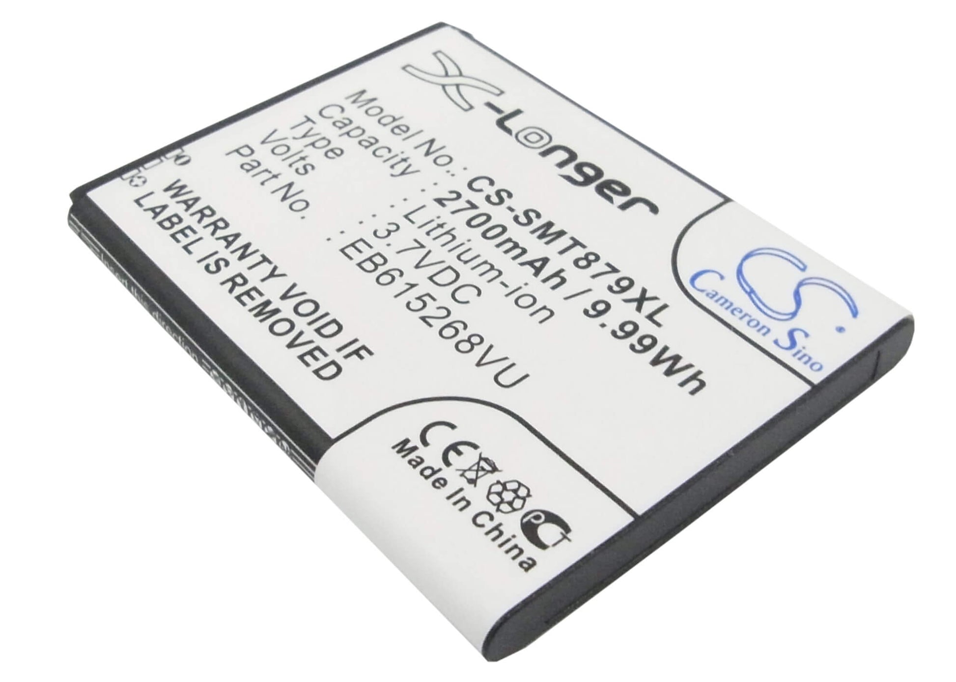 3.7V, 2700mAh, Li-ion Battery fits Samsung, Galaxy Note, Galaxy Note 4g, 9.99Wh