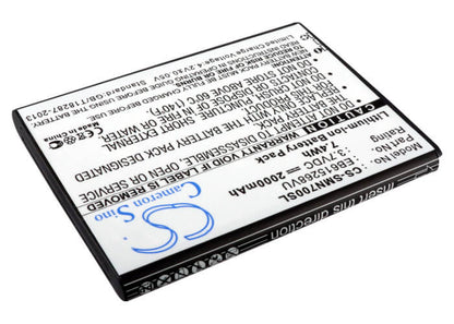 3.7V, 2000mAh, Li-ion Battery fits Samsung, Galaxy Note, Galaxy Note Lte, 7.4Wh