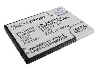 3.7V, 2500mAh, Li-ion Battery fits Ntt Docomo, Dsc-05d, Galaxy Note Lte, 9.25Wh