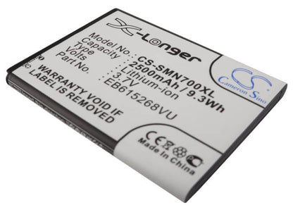 3.7V, 2500mAh, Li-ion Battery fits T-mobile, Galaxy Note, Sgh-t879, 9.25Wh