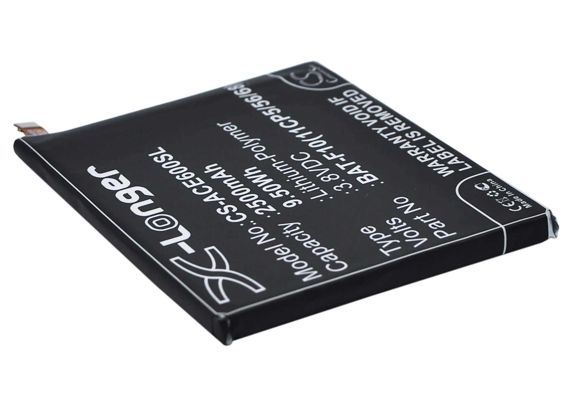 3.8V, 2500mAh, Li-Polymer Battery fits Acer, Liquid E600, 9.5Wh