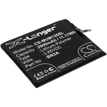 3.85V, 2900mAh, Li-Polymer Battery fits Xiaomi, M1903c3gg, M1903c3gh, 11.165Wh