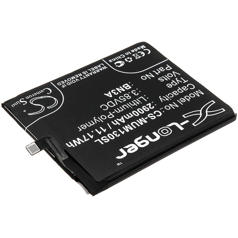 3.85V, 2900mAh, Li-Polymer Battery fits Xiaomi, M1903c3gg, M1903c3gh, 11.165Wh