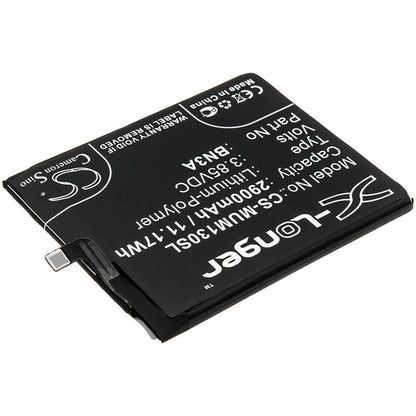 3.85V, 2900mAh, Li-Polymer Battery fits Xiaomi, M1903c3gg, M1903c3gh, 11.165Wh