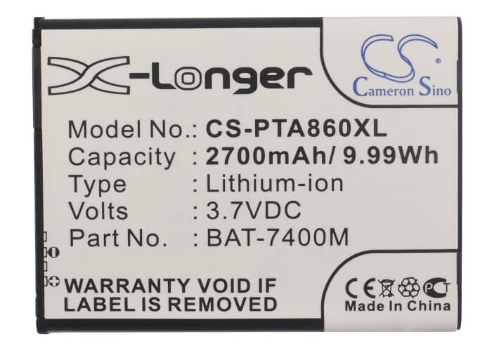 3.7V, 2700mAh, Li-ion Battery fits Pantech, A860s 4g, Im-a860, 9.99Wh