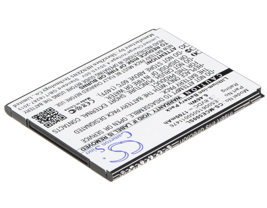 3.8V, 1700mAh, Li-ion Battery fits Mobistel, Cynus E5, Cynus E5 4g, 6.46Wh