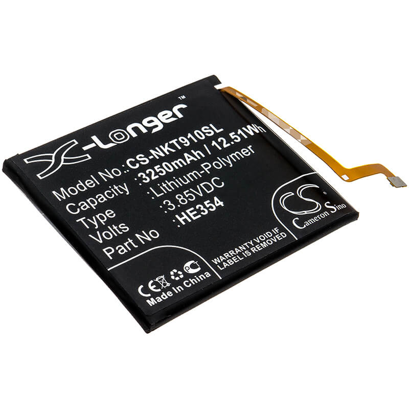 3.85V, 3250mAh, Li-Polymer Battery fits Nokia, 9 Pureview, Ta-1082, 12.5125Wh