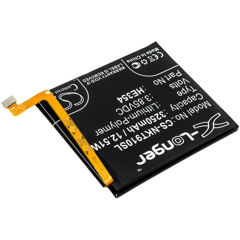 3.85V, 3250mAh, Li-Polymer Battery fits Nokia, 9 Pureview, Ta-1082, 12.5125Wh