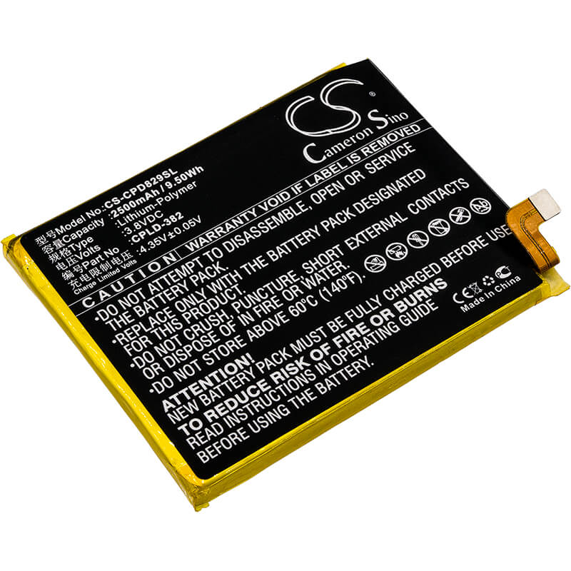 3.8V, 2500mAh, Li-Polymer Battery fits Coolpad, 8298, 8298-a01, 9.5Wh