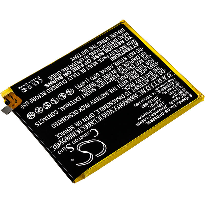3.8V, 2500mAh, Li-Polymer Battery fits Coolpad, 8298, 8298-a01, 9.5Wh
