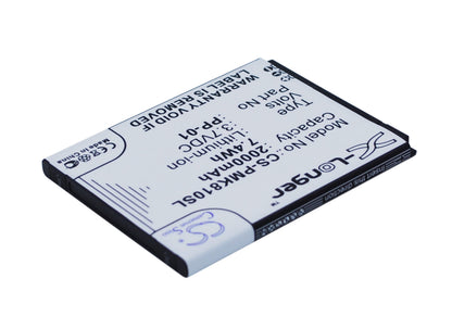 3.7V, 2000mAh, Li-ion Battery fits Phicomm, I810t, 7.4Wh