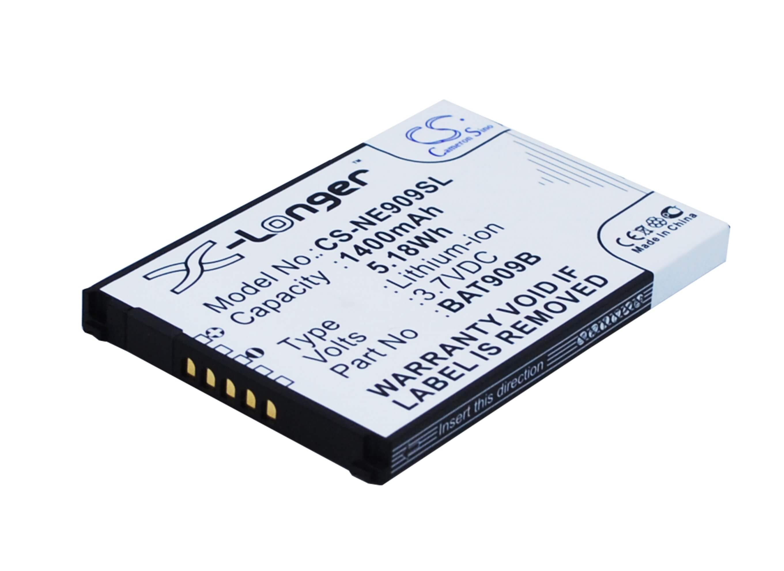 3.7V, 1400mAh, Li-ion Battery fits Nec, 909e, Gzone Is11ca, 5.18Wh