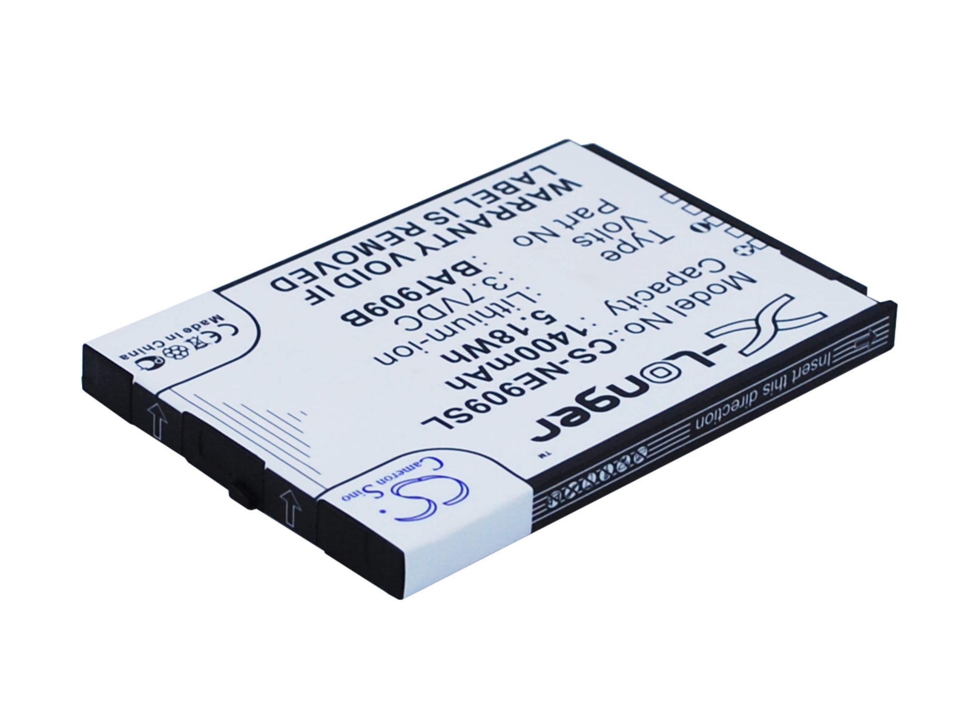 3.7V, 1400mAh, Li-ion Battery fits Nec, 909e, Gzone Is11ca, 5.18Wh