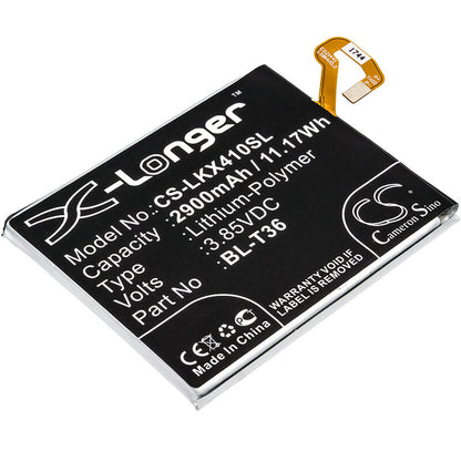 3.85V, 2900mAh, Li-Polymer Battery fits Lg, Harmony 2, Harmony 2 Lte-a, 11.165Wh