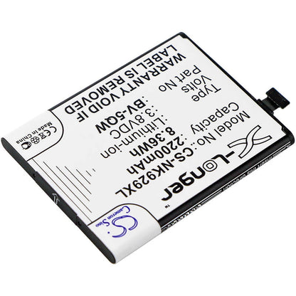 3.8V, 2200mAh, Li-ion Battery fits Microsoft, Lumia 929, Lumia 930, 8.36Wh
