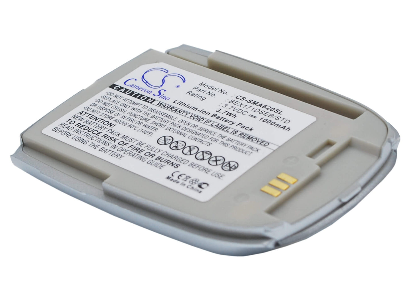 3.7V, 1000mAh, Li-ion Battery fits Samsung, Sph-a620, Vag-1000, 3.7Wh