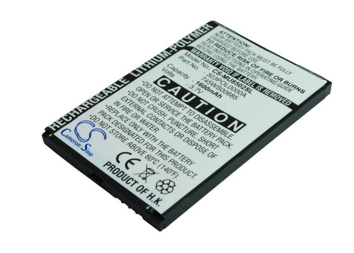 3.7V, 1600mAh, Li-Polymer Battery fits I-mate, Ultimate 8502, 5.92Wh