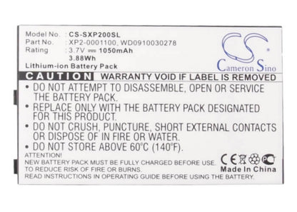 3.7V, 1050mAh, Li-ion Battery fits Socketmobile, Sonim Xp2, Xp2, 3.885Wh