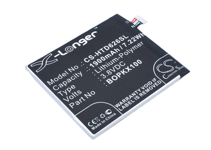 3.8V, 1900mAh, Li-Polymer Battery fits Htc, A22, A32, 7.22Wh