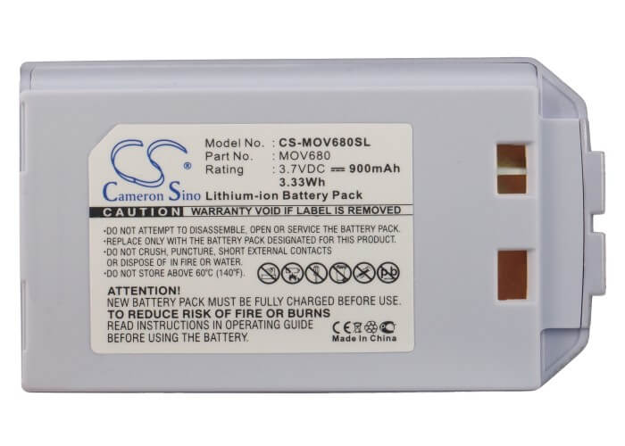 3.7V, 900mAh, Li-ion Battery fits Motorola, V2680, V680, 3.33Wh