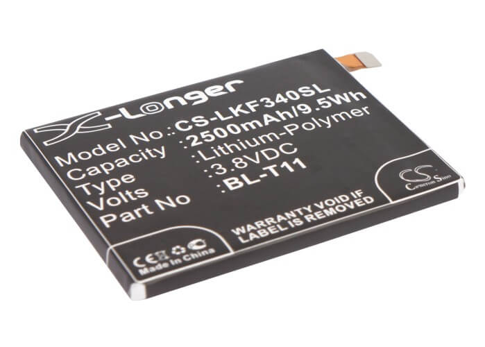 3.8V, 2500mAh, Li-Polymer Battery fits Lg, F340, G Flex, 9.5Wh