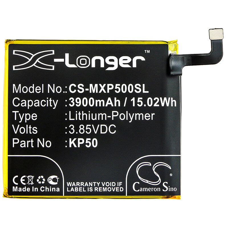 3.85V, 3900mAh, Li-Polymer Battery fits Motorola, Moto One Zoom, Moto One Zoom Global, 15.015Wh