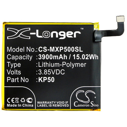 3.85V, 3900mAh, Li-Polymer Battery fits Motorola, Moto One Zoom, Moto One Zoom Global, 15.015Wh