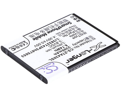 3.8V, 2300mAh, Li-ion Battery fits Telstra, 4gx Buzz, 8.74Wh