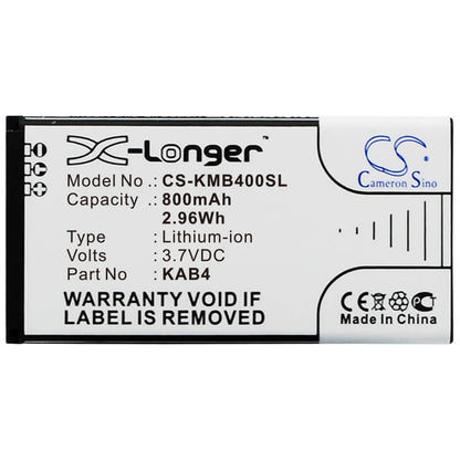 3.7V, 800mAh, Li-ion Battery fits Maxcom, Mm720, Mm720bb, 2.96Wh
