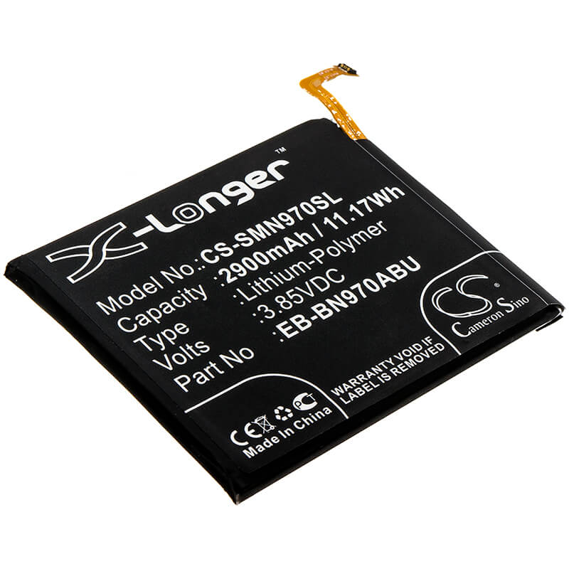 3.85V, 2900mAh, Li-Polymer Battery fits Samsung, Galaxy Note 10, Sm-n9700, 11.165Wh