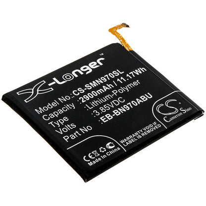 3.85V, 2900mAh, Li-Polymer Battery fits Samsung, Galaxy Note 10, Sm-n9700, 11.165Wh
