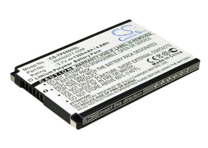 3.7V, 1300mAh, Li-Polymer Battery fits Htc, P6500, P6550, 4.81Wh