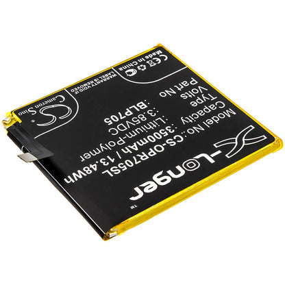 3.85V, 3500mAh, Li-Polymer Battery fits Oppo, Cph1919, Pccm00, 13.475Wh