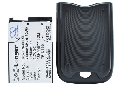 3.7V, 2600mAh, Li-ion Battery fits O2, Xda Argon, 9.62Wh
